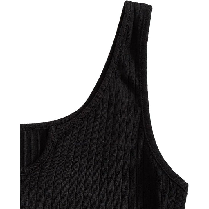 Soly Hux Womens Large 100% Polyester Sleeveless Ribbed Striped Belt Tie Romper