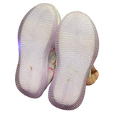 Yeskis Toddler Girls Size 8 Silver Pink Sneakers Hook Loop Close Light Up Shoes