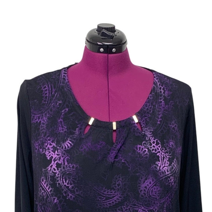 NWT New Catherines Womens Plus Size 1X Any Wear Washable Long Tunic Top