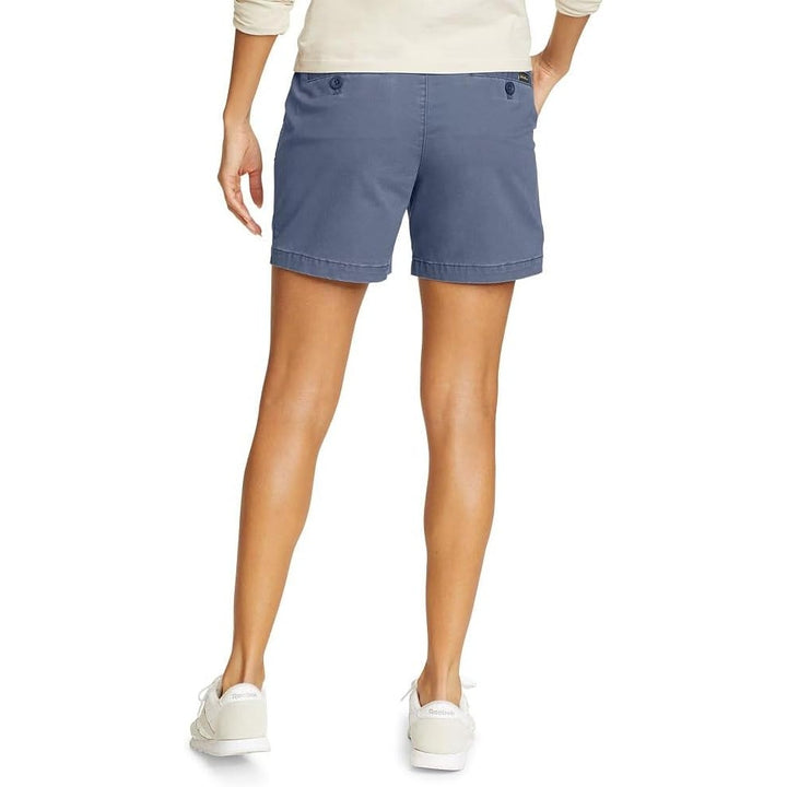New Eddie Bauer Womens Size 0 Blue Willit Stretch Legend Wash Midrise Shorts