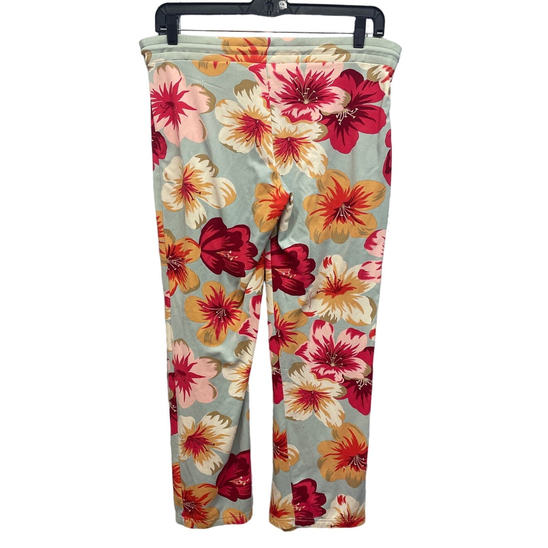 Moda International Womens Medium Tropical Floral Drawstring Elastic Waist Pants