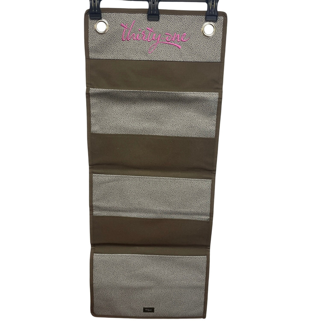 Thirty One Gifts Hanging Canvas Wall Pocket Organizer Office Bills Paper File
