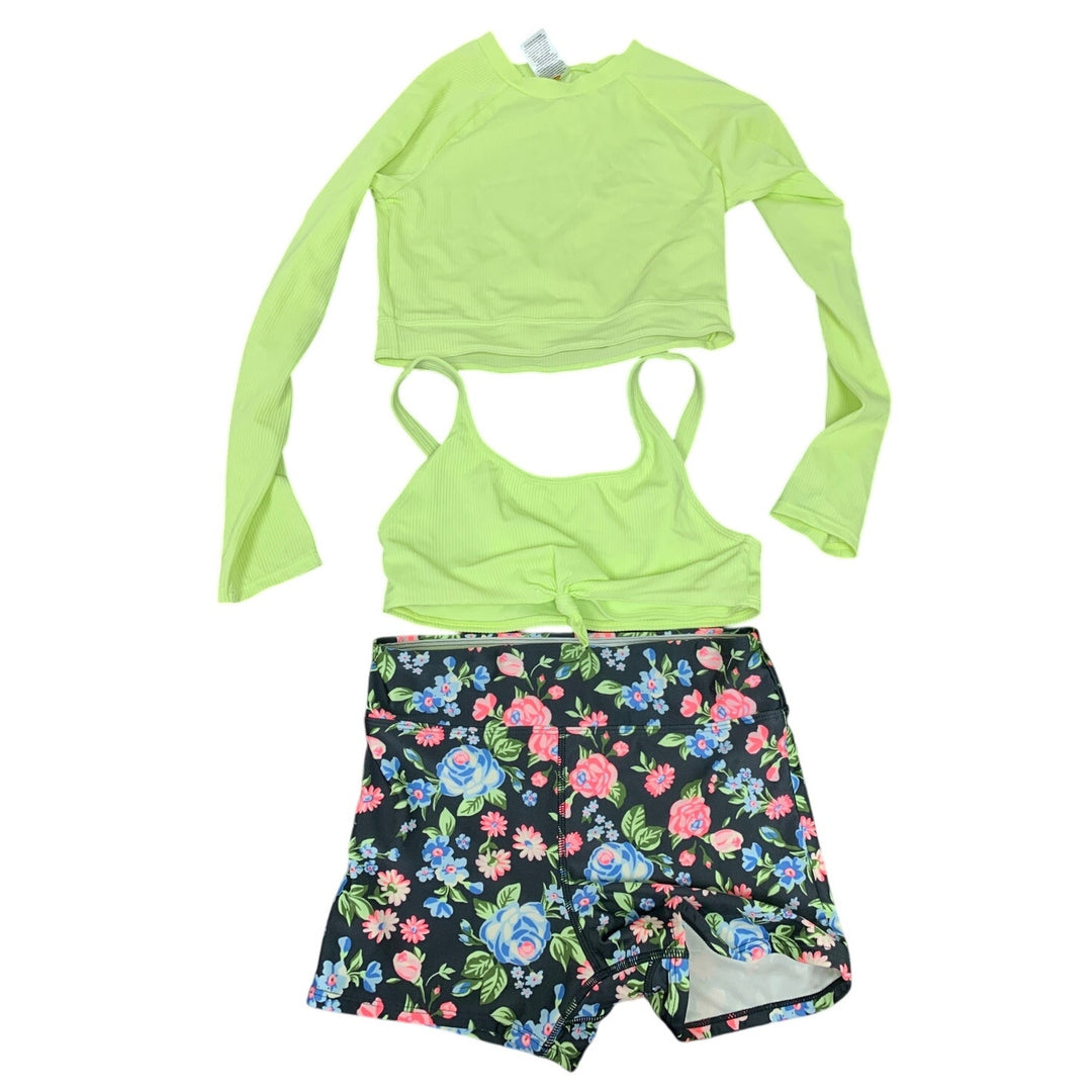 New Art Class Girls Large (10/12) Bikini w Swim Shirt 3PC Swimsuit Set