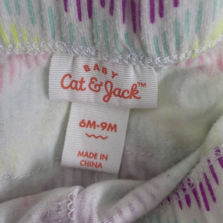 Lot of 6 Baby Girls 6-9 Mos Child of Mine Carters Cat &amp; Jack PJ Bottoms Pants