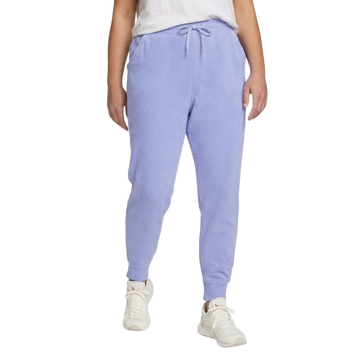 New Eddie Bauer Womens Plus 3X Purple Haze Cozy Camp Fleece Jogger Sweatpants