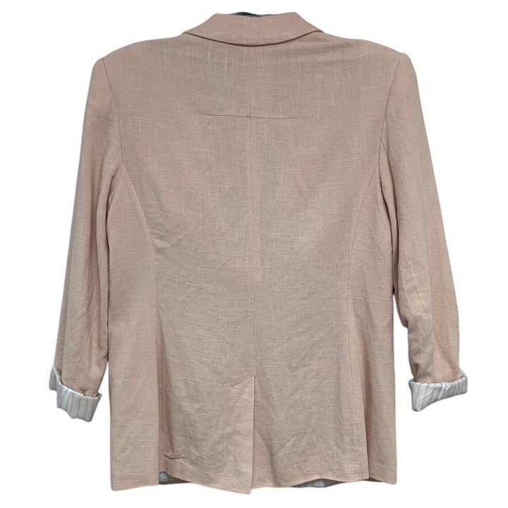 TopShop Womens Size 8 Long Sleeve Button Up Padded Shoulder Blazer w Pockets