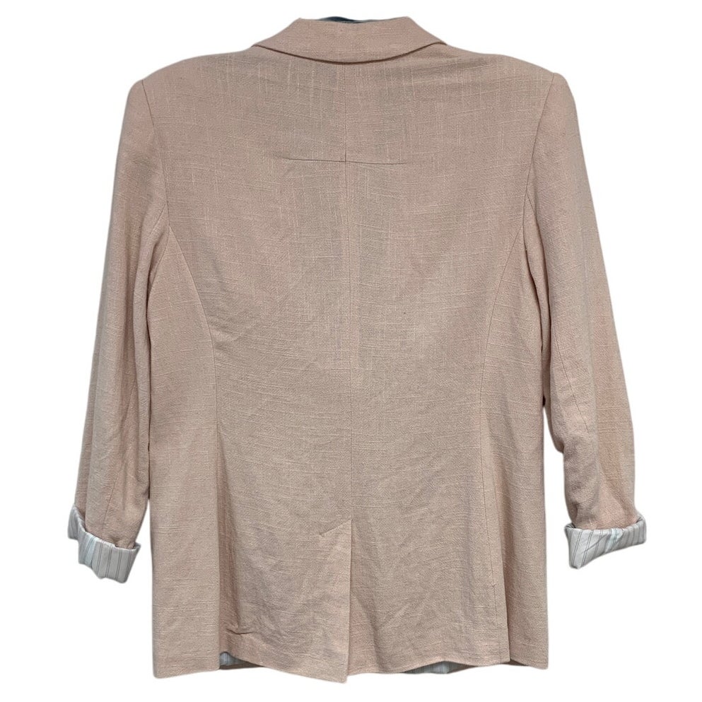 TopShop Womens Size 8 Long Sleeve Button Up Padded Shoulder Blazer w Pockets