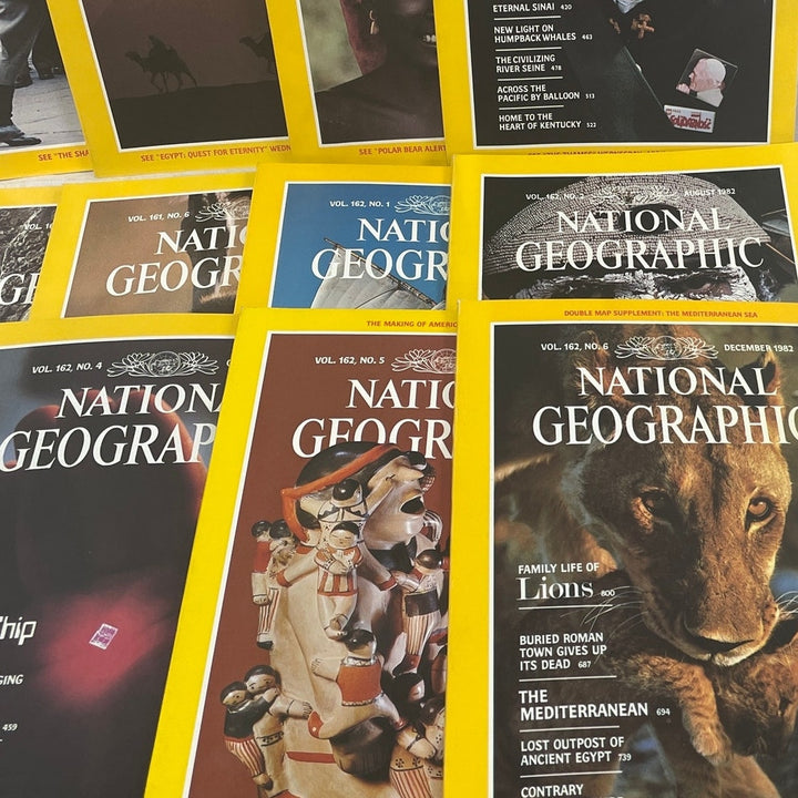Vintage 1982 National Geographic Magazine FULL Year 12 Issues W Maps Supplements