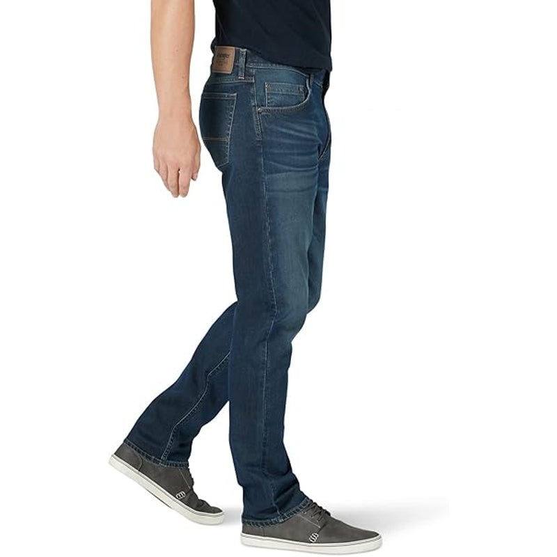 Wrangler Authentics Mens 33 X 30 Athletic Fit Stretch Denim Blue Jeans w Flaw