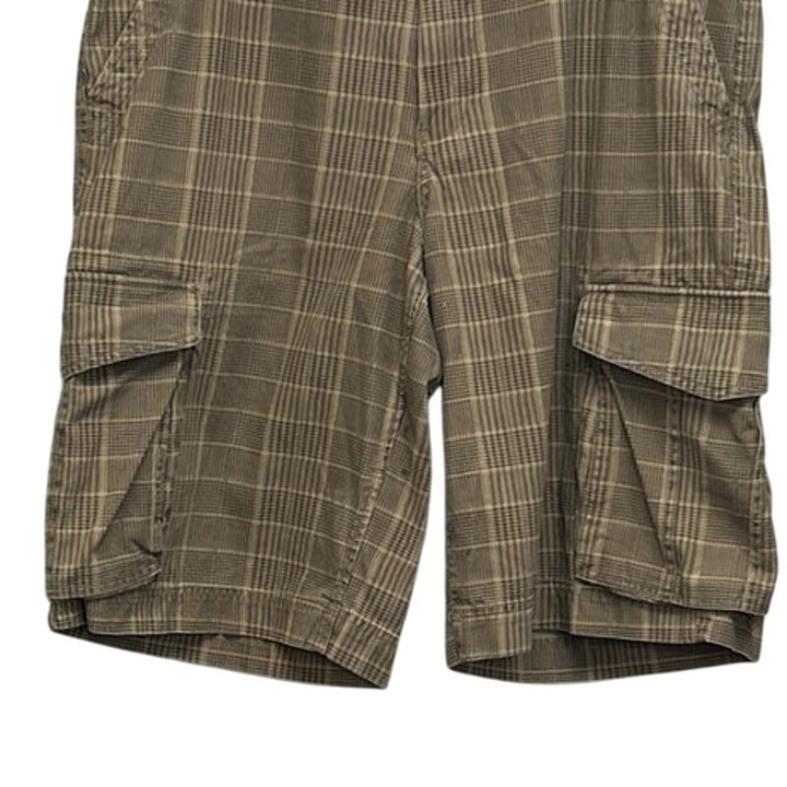 Urban Pipeline Mens Size 36 100% Cotton Long Plaid Board Golf Shorts w Pockets