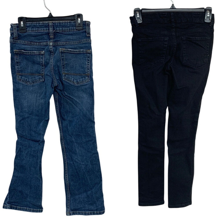 2 Cat &amp; Jack Girls Size 10 Stretch Adjustable Waist Boot Cut Skinny Denim Jeans