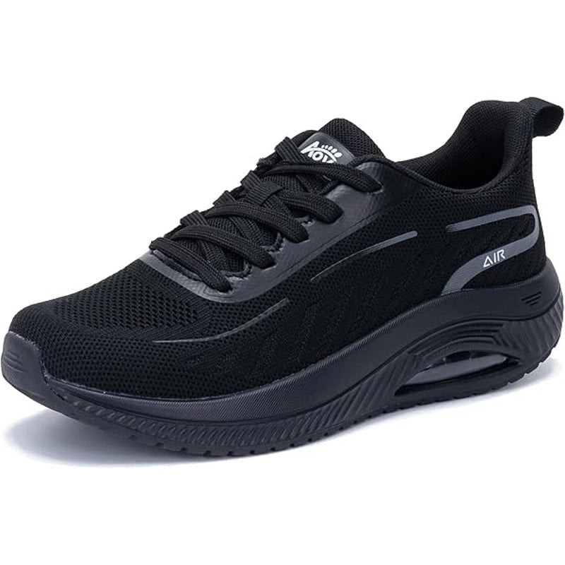 New IIV Women Size 11 Black Mesh Air Cushion Walking Arch Support Athletic Shoes