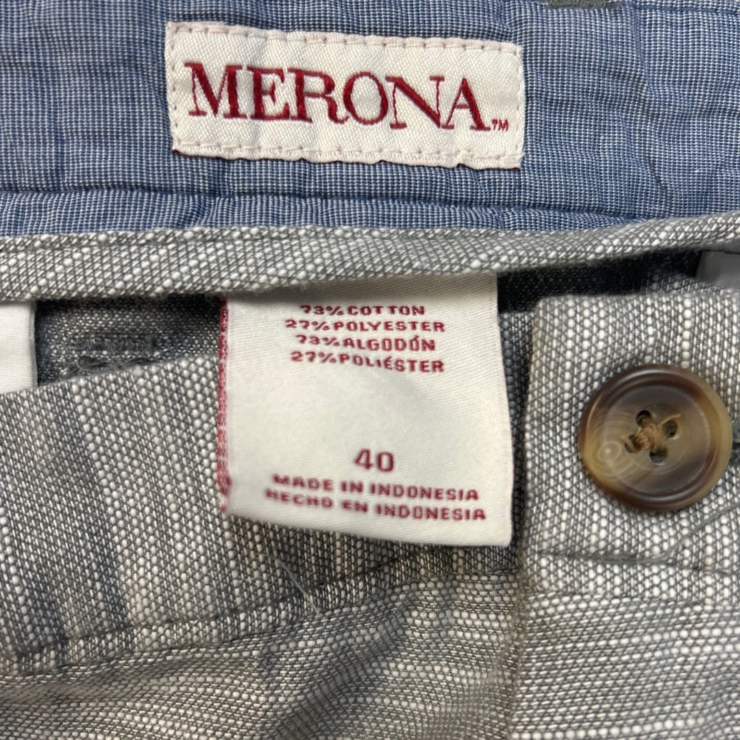 Merona Mens Size 40 PolyCotton Long Board Golf Shorts w Pockets
