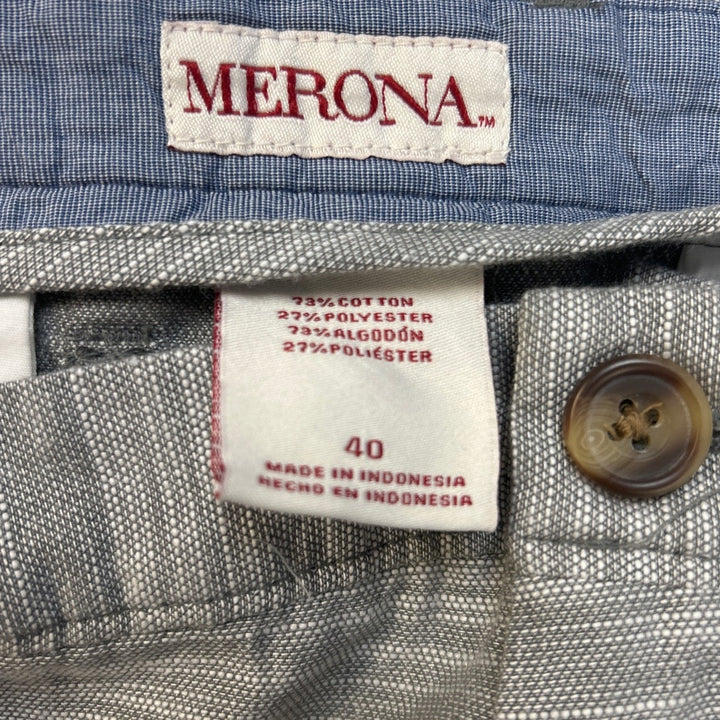 Merona Mens Size 40 PolyCotton Long Board Golf Shorts w Pockets