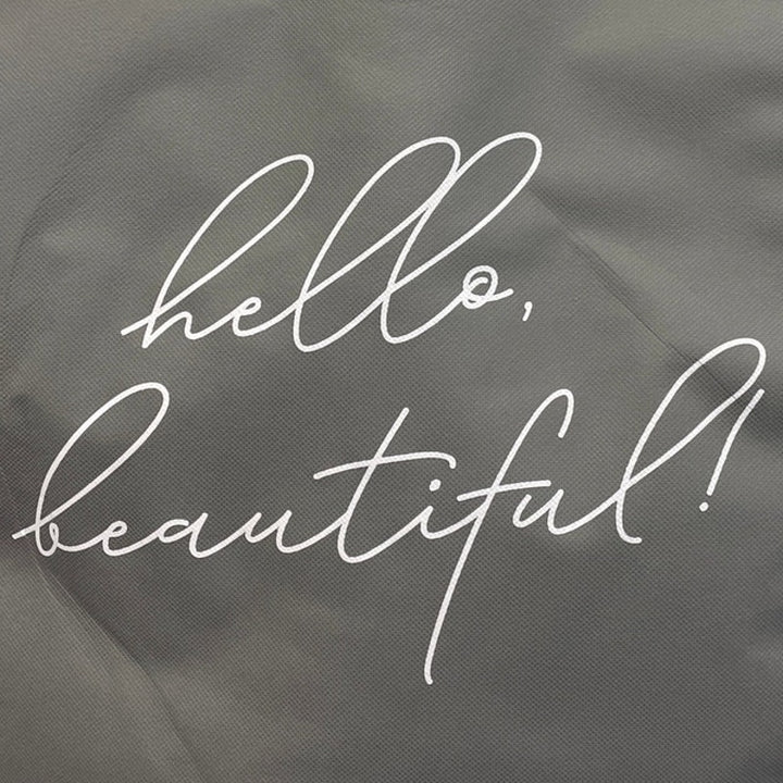 New Upcycled Hand Printed Floral Dragonfly Hello Beautiful Shopper Tote Bag