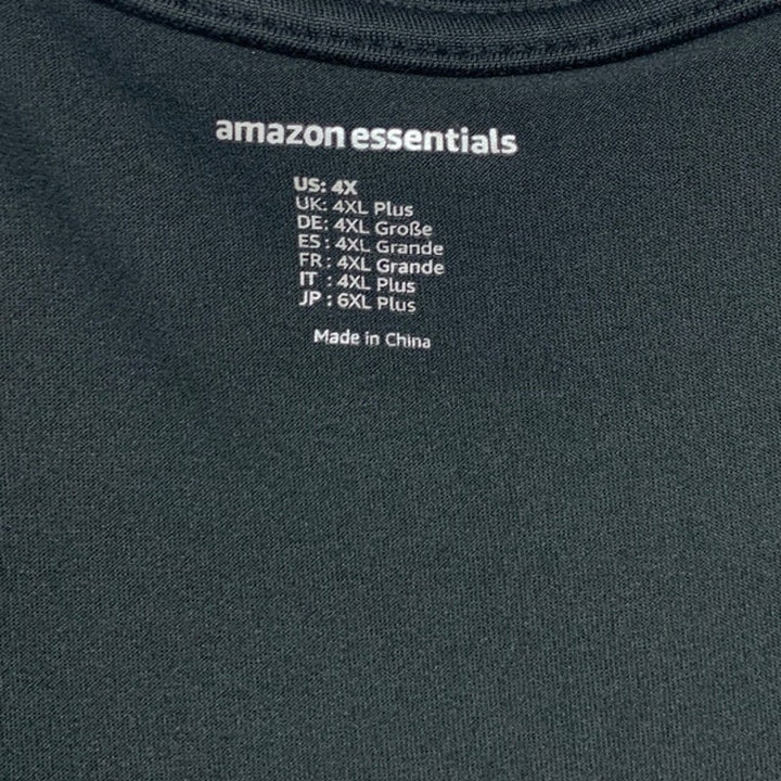 NWT New Amazon Essentials Womens 4X Black Polyester Blend Crew Neck Tank Top