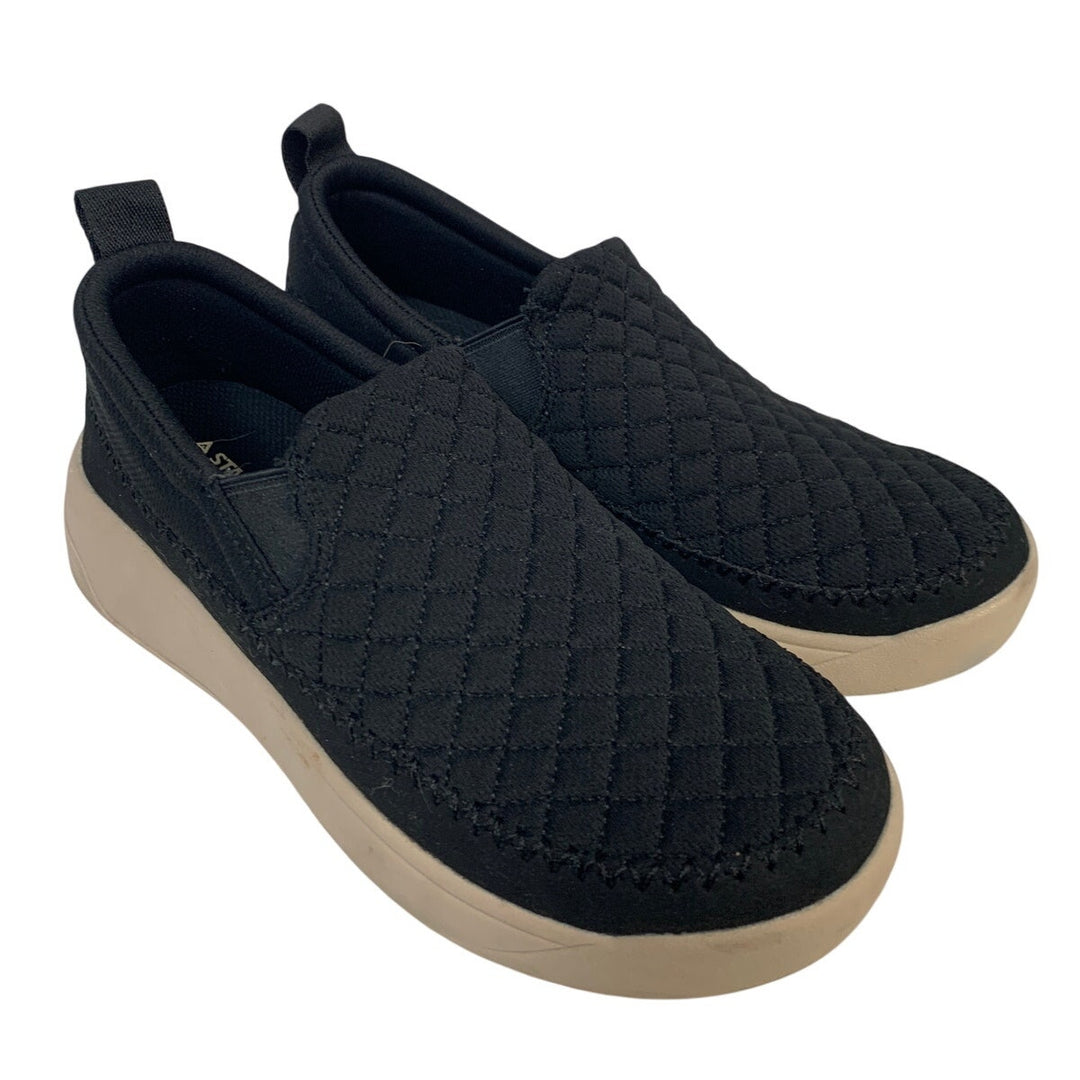Staheekum Womens Size 8 Black Sneakers Quilted Slip On Comfort Shoes EUC