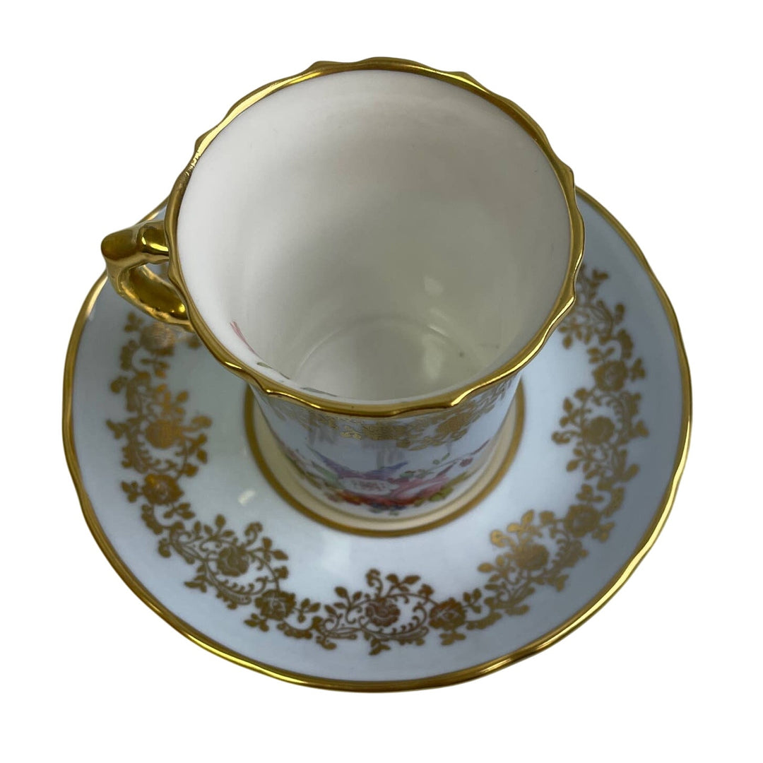 Vintage Hammersley &amp; Co Cup &amp; Saucer Pale Blue Bone China England Teacup Set