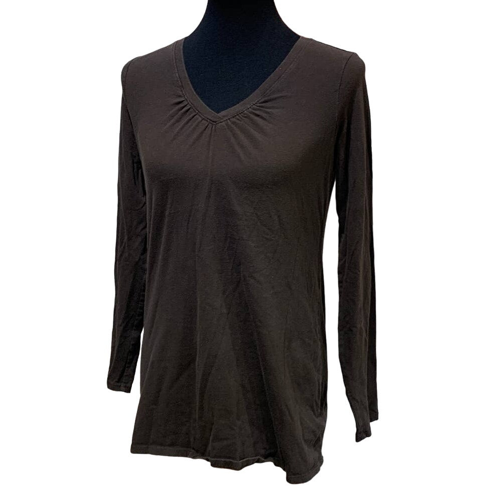 Motherhood Maternity Small Long Sleeve V-Neck Lightweight Stretch Cotton Top Tee