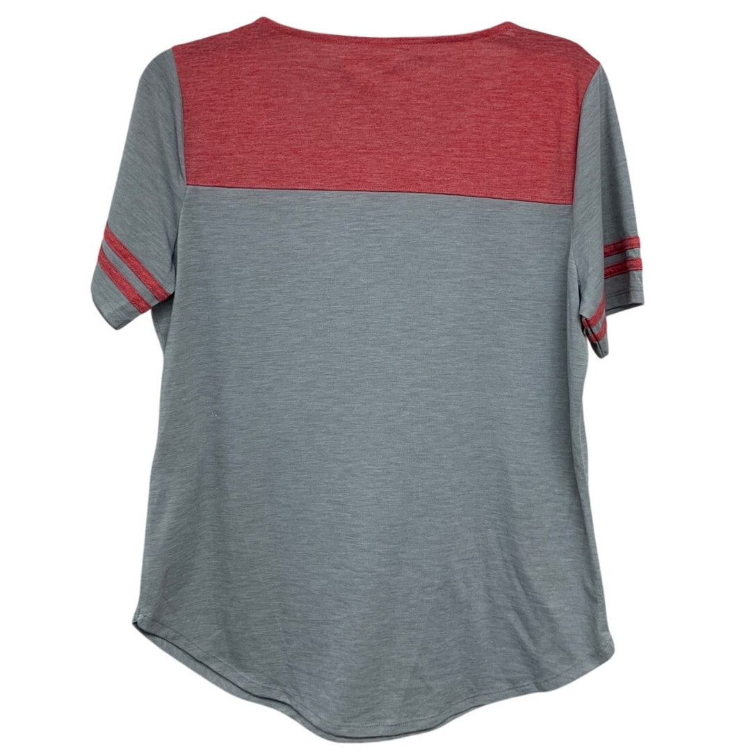 New Hand Printed Womens Medium Believe In Christmas Short Sleeve Tee Shirt