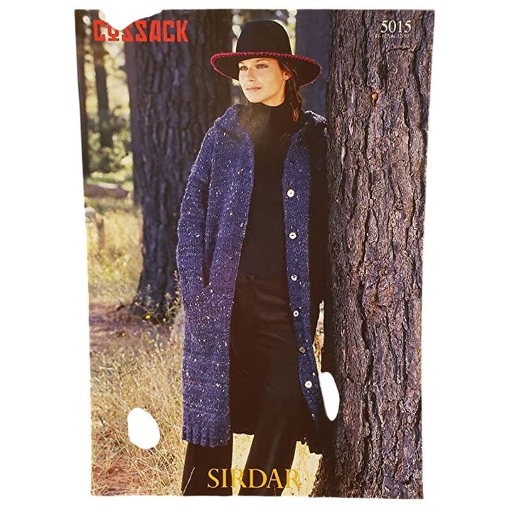 New Sirdar 5015 Cossack Long Jacket Cardigan Sweater Knitting Pattern