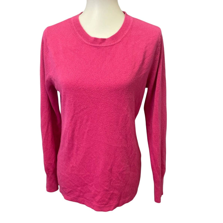 Croft &amp; Barrow Womens Medium Long Sleeve Acrylic Crew Neck Pullover Sweater