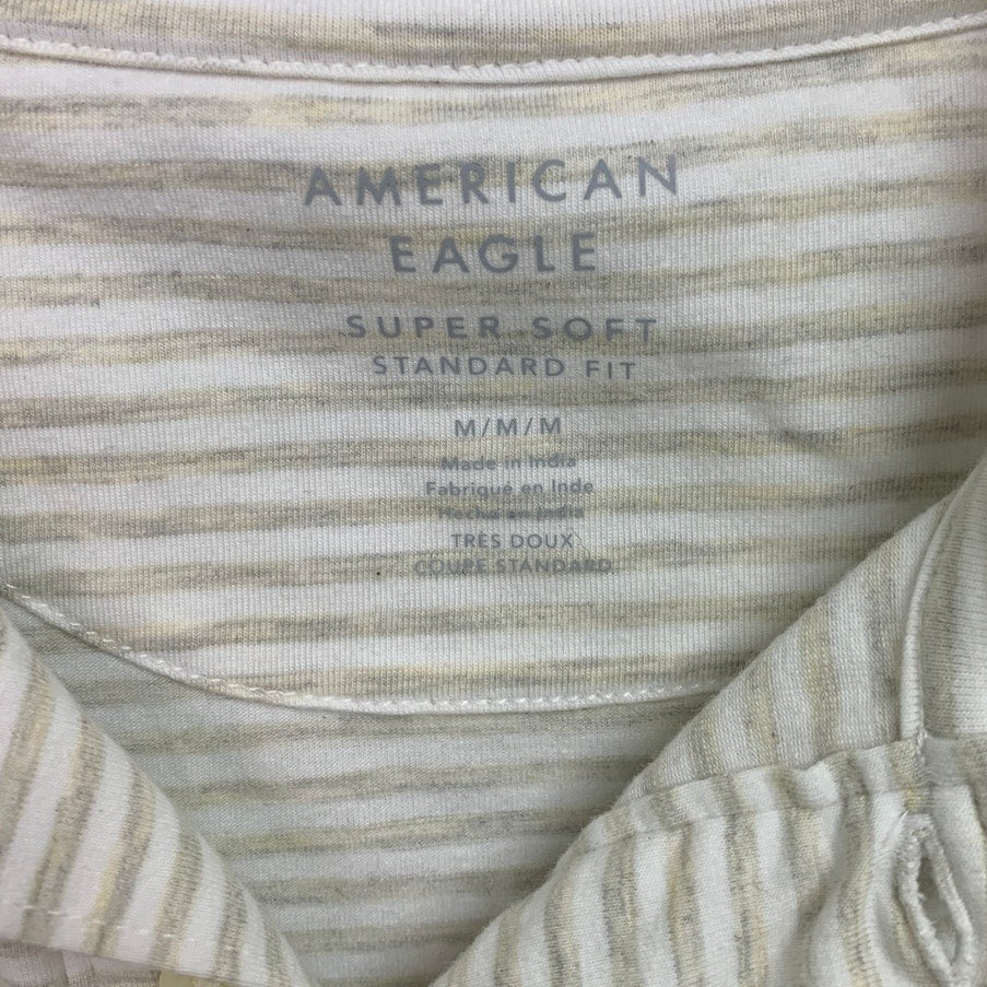 2 New American Eagle Mens Medium Standard Fit Collared Short Sleeve Polo Shirts