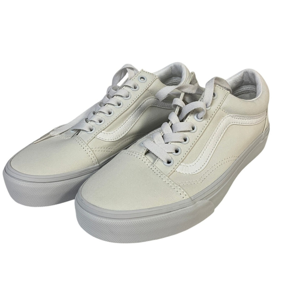Vans Womens Size 8.5 White Old Skool Sneaker Lace Up Round Toe Low Top Shoes