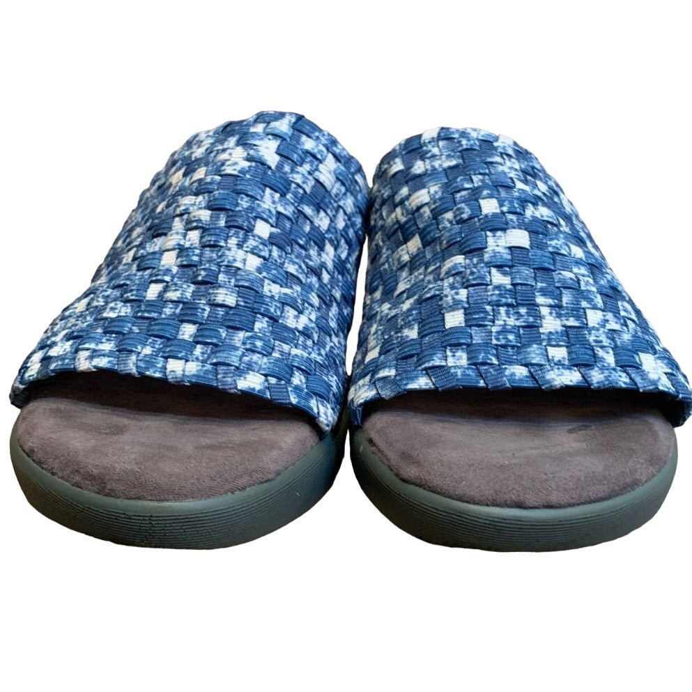 Zee Alexis Womens Woven Elastic Wedge Heel Slip On Sandals - Size 10 (41)
