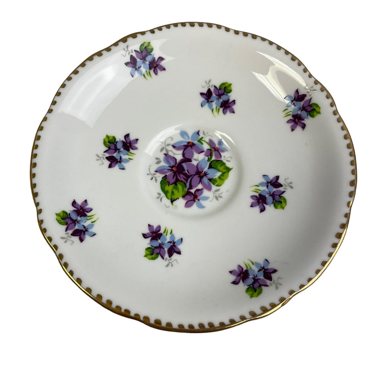 Vintage Royal Stafford Sweet Violets England Saucer Cup Bone China Teacup Set