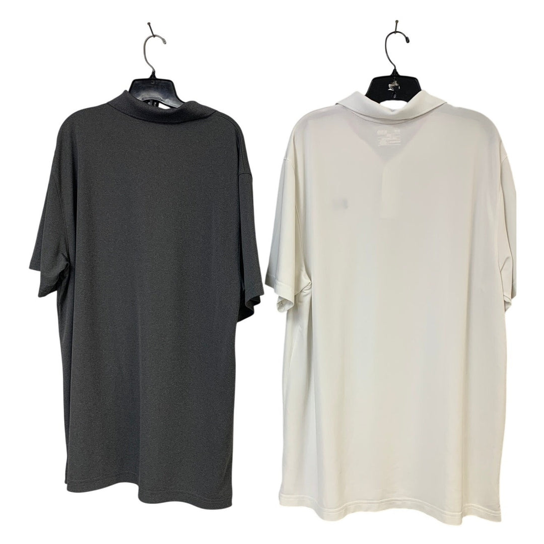 Lot of 2 Under Armour Mens XL Heat Gear Loose Short Sleeve Polo Shirts EUC