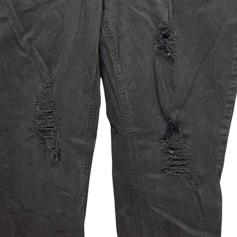 Hybrid &amp; Company Womens Size 16 Black Factory Distressed Cotton Blend Jeans
