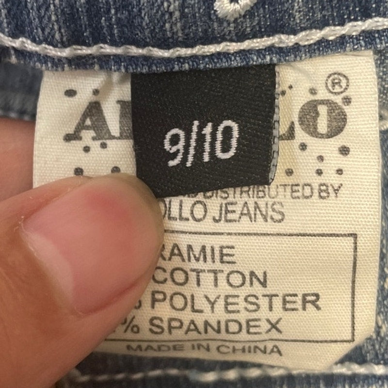 Apollo Jeans Juniors 9/10 Stretch Cotton Butterfly Denim Capri Cropped Pants