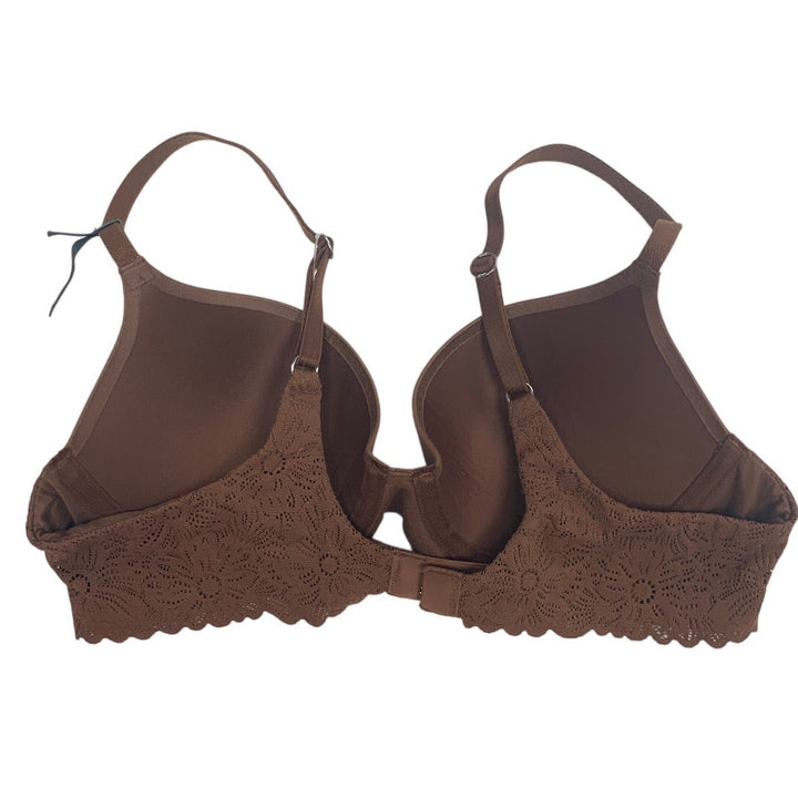 New Aerie Womens 34B Chocolate Brown Sunnie Demi Underwire Lace Bra