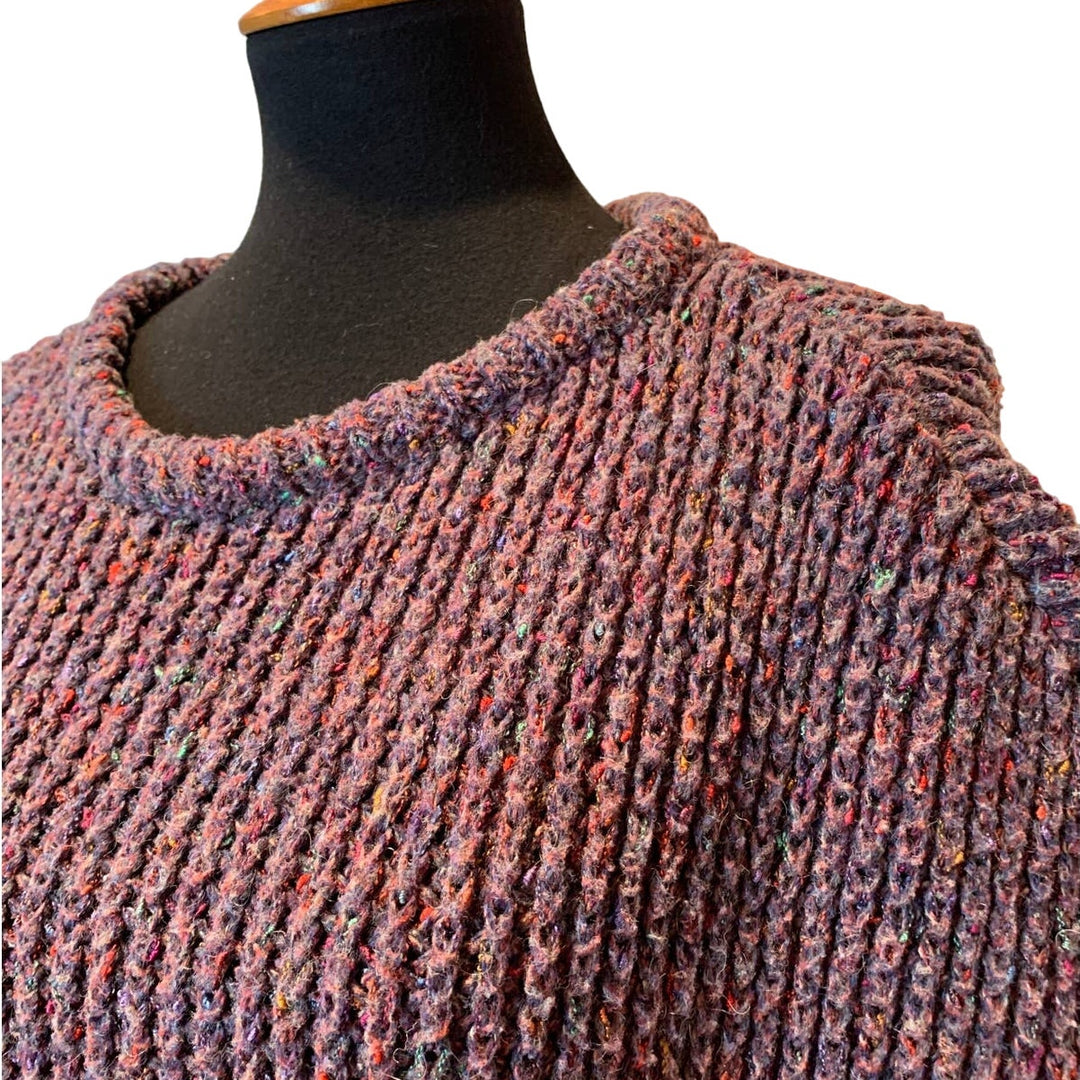 Csscy Medium Modern Cap Sleeve Almost Open Sides Acrylic Blend Purple Sweater
