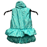 Kids Headquarters Girls Size 6 Green Ruffles Bows Polka Dot Full Zip Puffer Vest