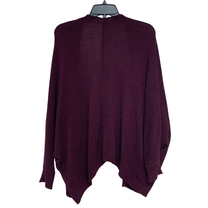 Charlotte Russe Womens XL Burgundy Long Sleeve Open Front Knit Cardigan