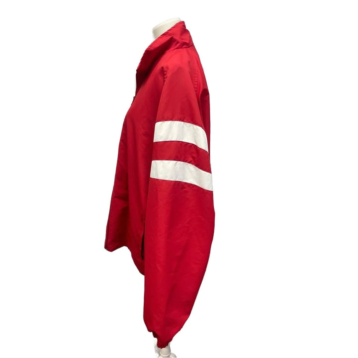 Badger Sport Mens 2XL Red Long Sleeve Full Zip Athletic Wind Breaker Jacket