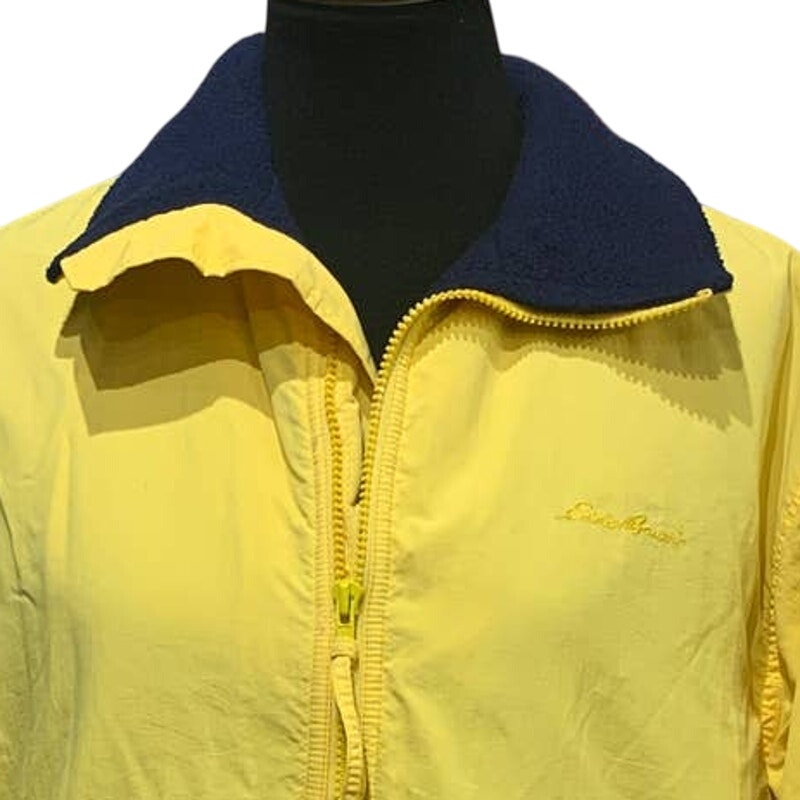 Eddie Bauer Womens Large Nylon Full Zip Coat Thermal Fleece Lined Warm Jacket