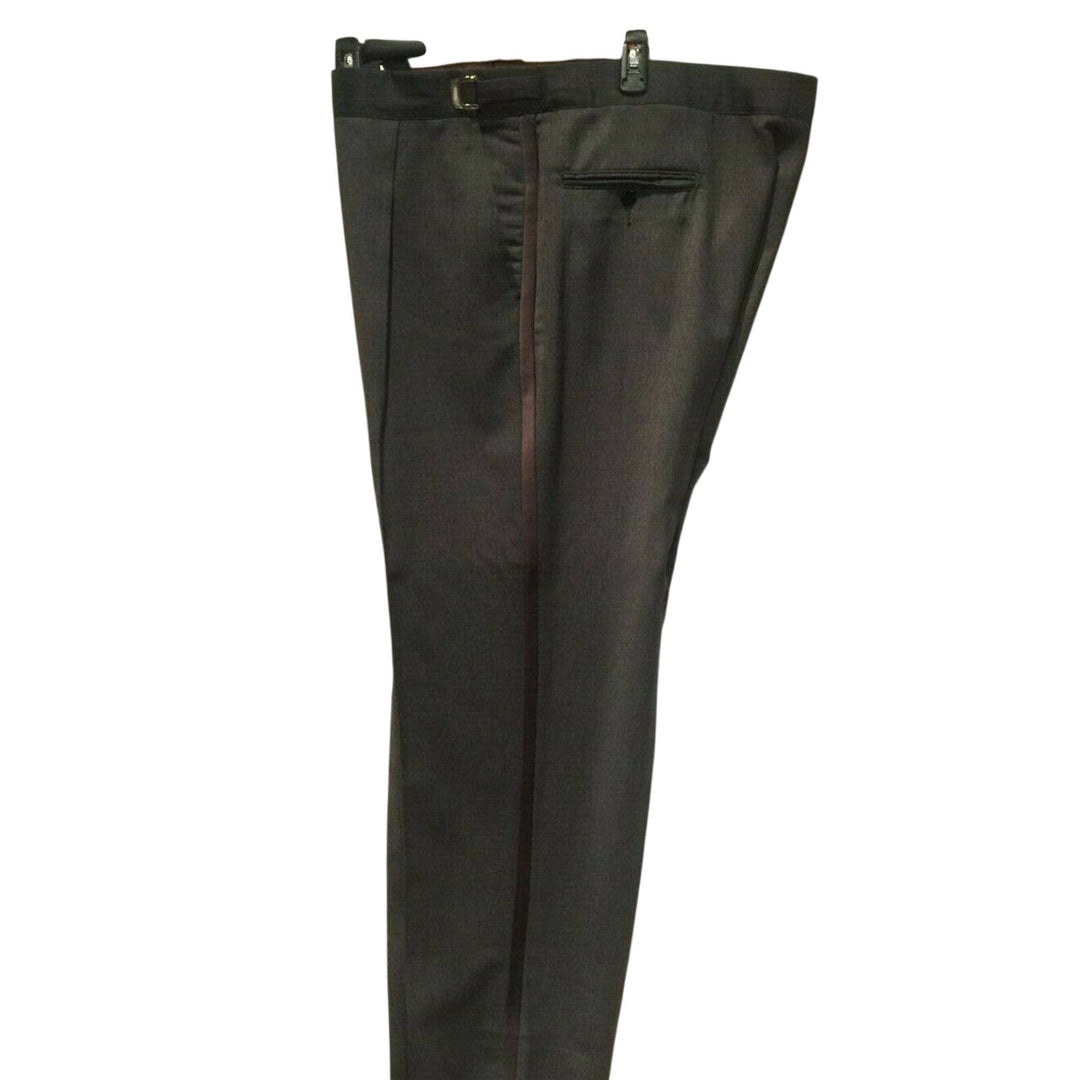 Size 33/34/35 Adjustable Waistband Gray Wool Blend 32" inseam Men&