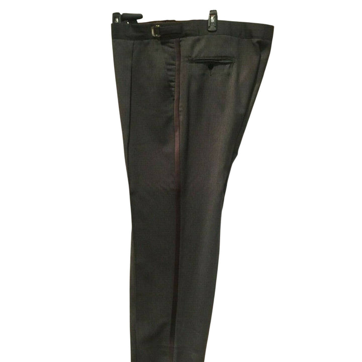 Size 33/34/35 Adjustable Waistband Gray Wool Blend 32" inseam Men&