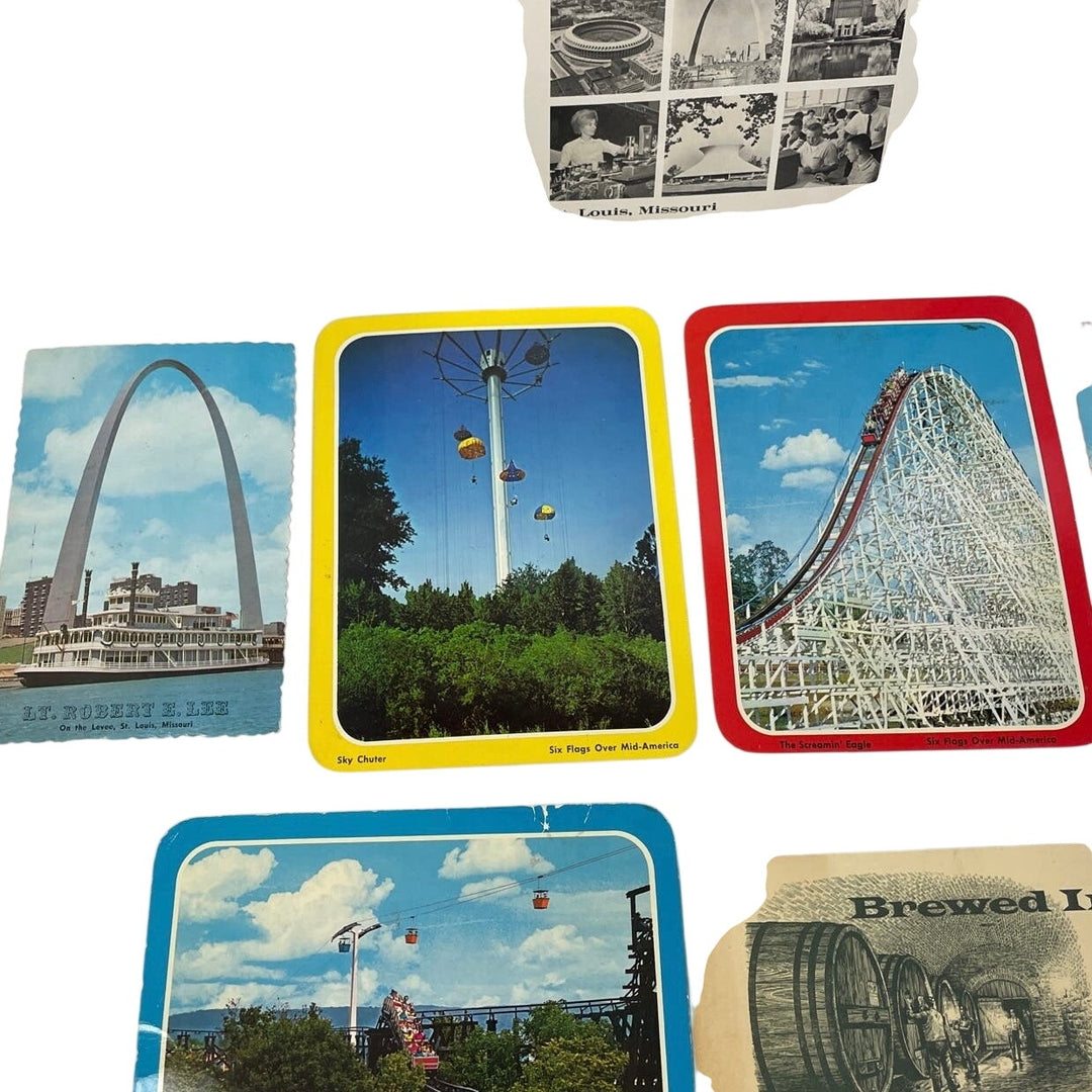 Vintage St Louis Gateway Arch Six Flags Procter &amp; Gamble Falstaff Postcard Lot