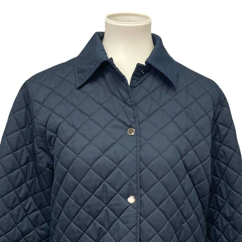 Liz Claiborne Lizsport Womens Small Quilted Long Sleeve Snap Up Jacket Coat