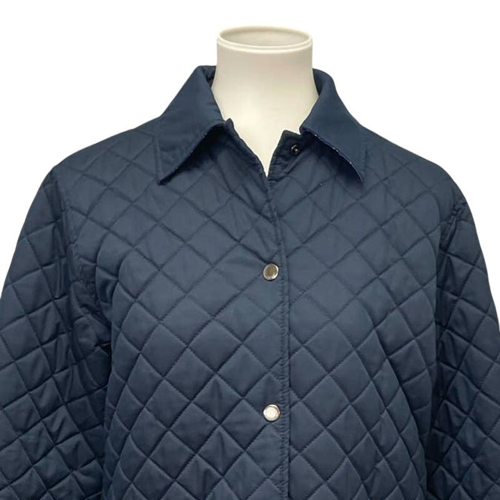 Liz Claiborne Lizsport Womens Small Quilted Long Sleeve Snap Up Jacket Coat