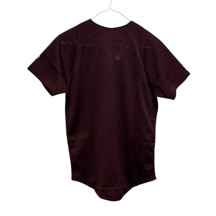 Hand Printed New Tag Team Uniform Youth Medium Button Down Baseball Mesh Jersey