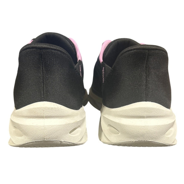 Skechers Womens Size 10 Black Pink Mesh Hands Free Swift Fit Shoes w Box