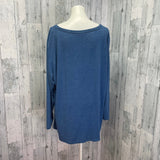 Hand Printed Upcycled Plus Size 24W Watercolor Peony Flower Long Sleeve Blouse