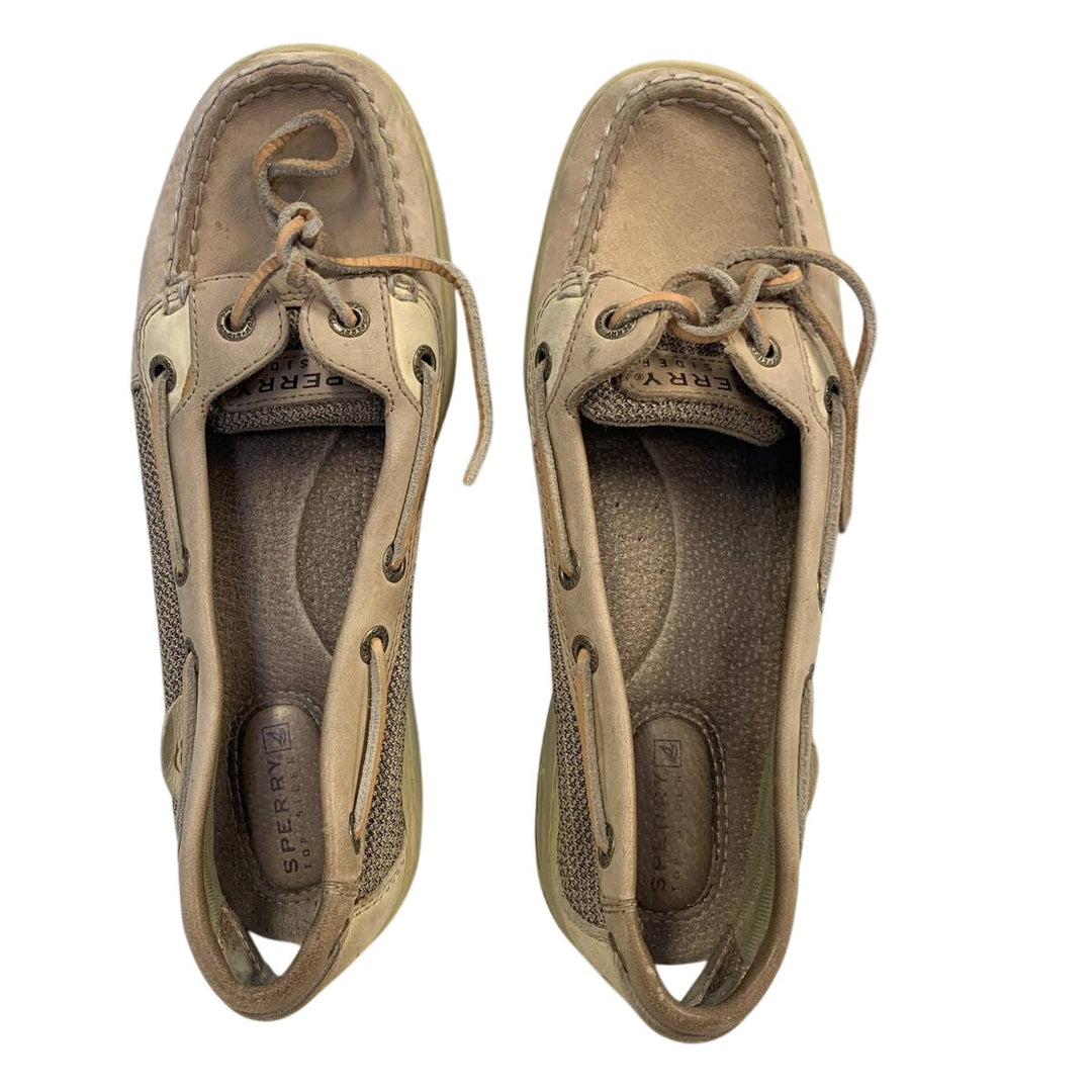 Sperry Top Sider Womens Size 6.5 Leather Side Laced Boat Shoes Slide On Loafers