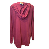 Hand Printed Upcycled Womens 2X Saving the Planet Superpower Activewear Hoodie