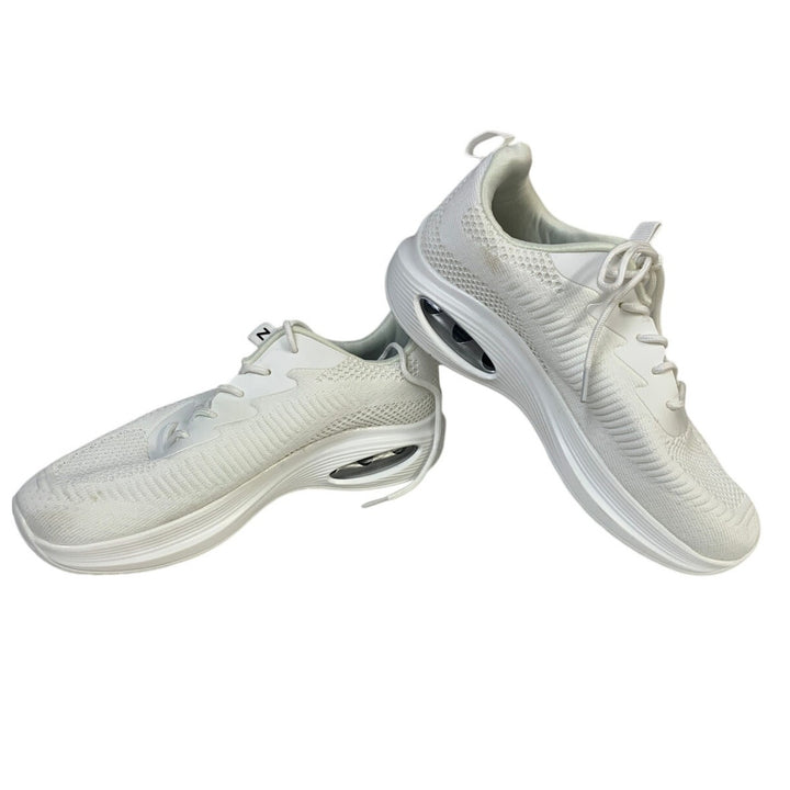 Zyen Womens Size 9 White Sneakers Lace Up Low Top Round Toe Running Shoes